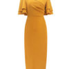 Sexy Layered Short Sleeves Ruffles V Neck Sheath Dress - Image 4