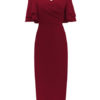 Sexy Layered Short Sleeves Ruffles V Neck Sheath Dress - Image 5