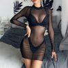 Sexy Long Sleeve Bikini Cover Up Swimsuit - Image 2