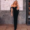 Elegant Sexy Off Shoulder Bow Long Jumpsuit - Image 3