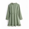 Sexy Ruffles Polka Dot V-neck Split Dress - Image 3