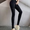 Sexy Skinny Polyester Natural Waist Trousers Yoga Pants - Image 7