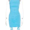 Sexy Sleeveless Drawstring Bodycon Dress - Image 6