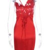 Sexy Sleeveless Satin Slip Bodycon Dress - Image 7