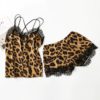 Sexy Sling Strap Fashion Leopard Pattern Lace Sleepwear - Image 2