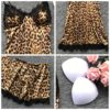 Sexy Sling Strap Fashion Leopard Pattern Lace Sleepwear - Image 5
