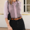 Sheer Blouse Tulle  Polka Dot Puff Sleeves Tops - Image 4