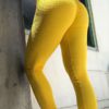 Skinny Polyester Raised Waist Solid Color Trousers - Image 3