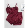 Sleeveless Sling and Shorts Sexy Satin Sleepwear - Image 4