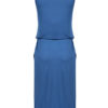 Slogan T Shirt Sleeveless Drawstring Waist Beach Dress - Image 4