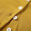 Fashion Ribbed bodycon solid turn down collar crop top - Image 10