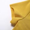 Fashion Ribbed bodycon solid turn down collar crop top - Image 11