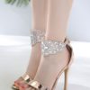 Stiletto Heel Open Toe Rhinestones Chic Sandals Women's Shoes