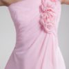 Sweet Floral One-Shoulder Chiffon Short Fashion Bridesmaid Dress - Image 8