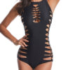 Swimsuits Polka Dot Cut Out Jewel Neck Backless Beach Swimming Suits - Image 6