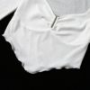 Thin Ribbed Knitted butterfly long sleeve crop top - Image 21