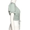 Trend French romance pleated pleated slim fit crop top - Image 11