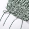 Trend French romance pleated pleated slim fit crop top - Image 16