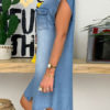 Turndown Collar Beach Shirt Mini Dress - Image 2