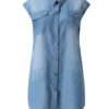 Turndown Collar Beach Shirt Mini Dress - Image 4