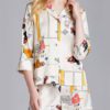 Turndown Collar Half Sleeves Sleepwear