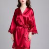 V-Neck Long Sleeve Robe Sleepwear - Image 2