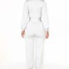 V Neck Long Sleeve Stretch Jumpsuit - Image 5