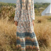 V Neck Long Sleeves Floral Print Maxi Dress - Image 4