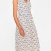 V Neck Print Buttons Knee Length Beach Dress - Image 3