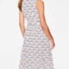 V Neck Print Buttons Knee Length Beach Dress - Image 5