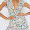 V-Neck Printed Backless Sexy Beach Mini Dress - Image 2