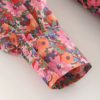 Vintage Floral Print O Neck Ruffle Mini Dress - Image 5