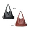 Vintage Leather Designer Large Capacity Tote  Luxury Handbags - Image 3