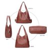 Vintage Leather Designer Large Capacity Tote  Luxury Handbags - Image 4