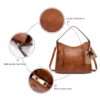 Vintage PU Leather Designer Luxury Shoulder Bags - Image 4