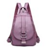 Vintage Sac a Dos Travel Leather Preppy Leather Backpacks - Image 2
