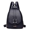 Vintage Sac a Dos Travel Leather Preppy Leather Backpacks - Image 3