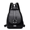 Vintage Sac a Dos Travel Leather Preppy Leather Backpacks - Image 4