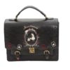 Vintage Student Schoolbag Playing Cards Silhouette Handbag - Image 6