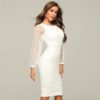 Sexy Puff Sleeve Pearl Party Club Dress - Image 3