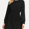 Jewel Neck Polyester Beach Dress - Image 3