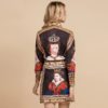 Fashion Designer Elegant Art Character Print Mini Skirt Suit - Image 6
