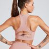 Back Pocket Padded Gym Sports Bras - Image 12