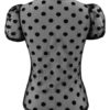 Blouse Tulle Polka Dot Short Sleeves Tops - Image 6