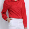Blouse Turndown Collar Casual Long Sleeves Tops - Image 3