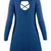 Bodycon  Jewel Neck Cut Out Sexy Long Sleeves Pencil Dress - Image 2