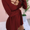 Bodycon  Jewel Neck Cut Out Sexy Long Sleeves Pencil Dress - Image 4