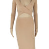 Bodycon Long Sleeves Sexy V Neck Cut Out Sheath Dress - Image 3