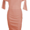 Bodycon Short Sleeves Lace Up Sexy Strapless Backless Sheath Dress - Image 3
