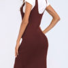 Bodycon Sleeveless Casual Straps Neck Sheath Dress - Image 4